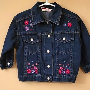 Super cute embroidered denim jacket